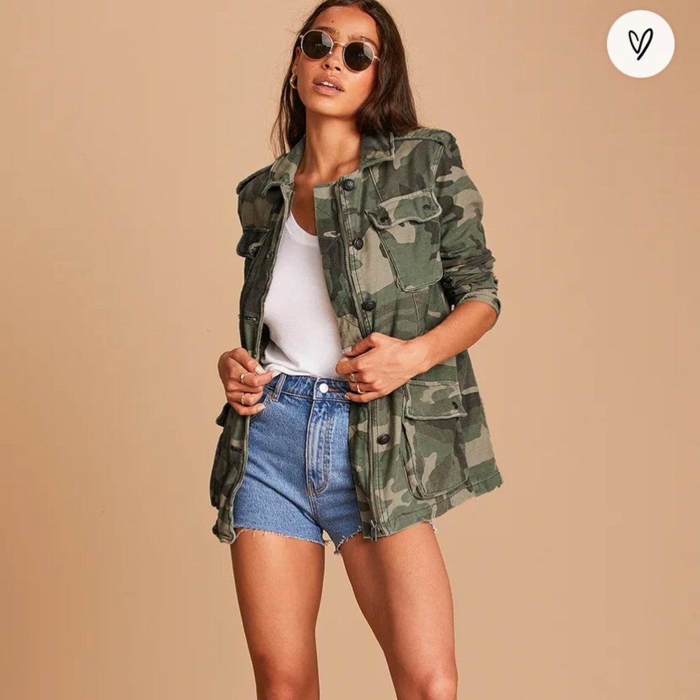 Free People Not Your Brother’s Camo Surplus Jacket